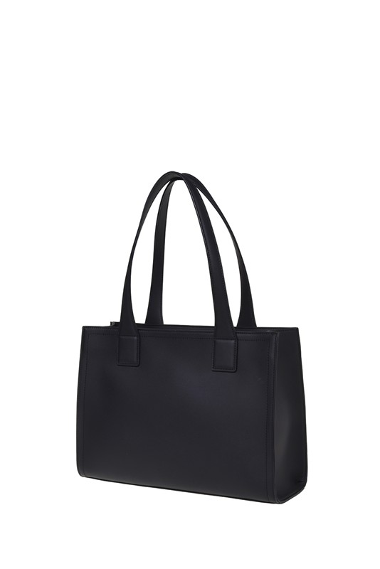 MOSCHINO - Borsa pu grs nero