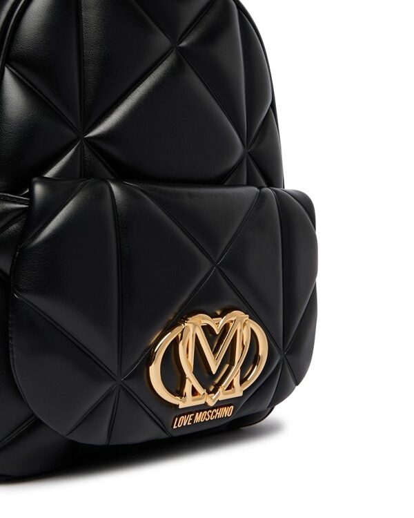 MOSCHINO - Zaino pu embossed nero