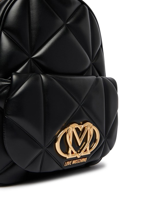MOSCHINO - Zaino pu embossed nero
