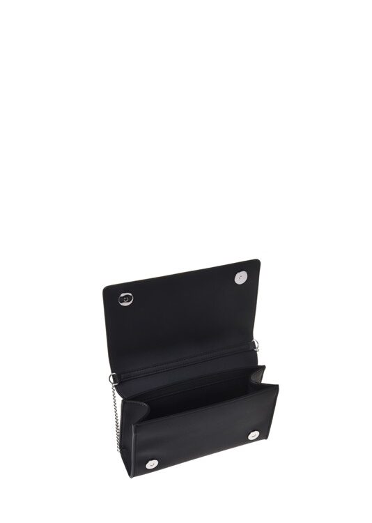 MOSCHINO - Borsa pu grs nero galv.nikel