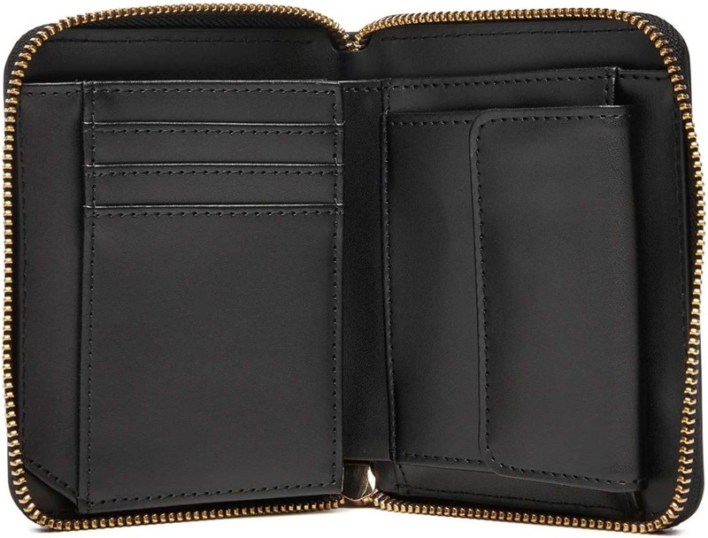 MOSCHINO - Portafoglio grs pu nero+galv.oro