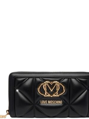 MOSCHINO - Portafoglio pu embossed nero