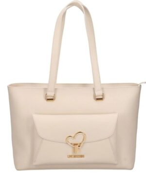 MOSCHINO - Borsa pu avorio