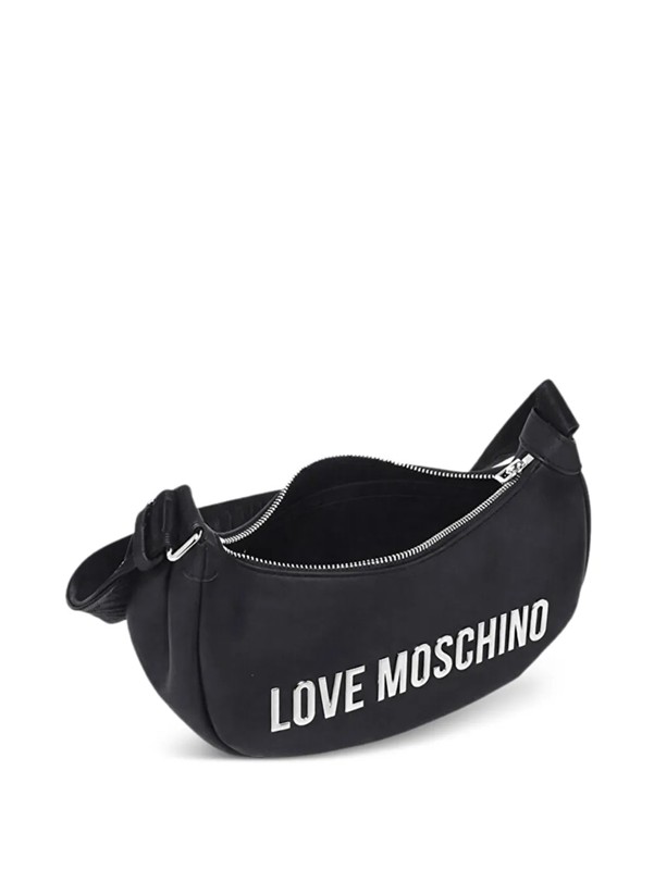 MOSCHINO - Borsa pu grs nero galv.nikel