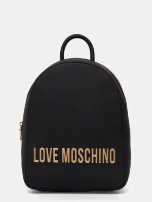 MOSCHINO - Zaino pu grs nero galv.oro