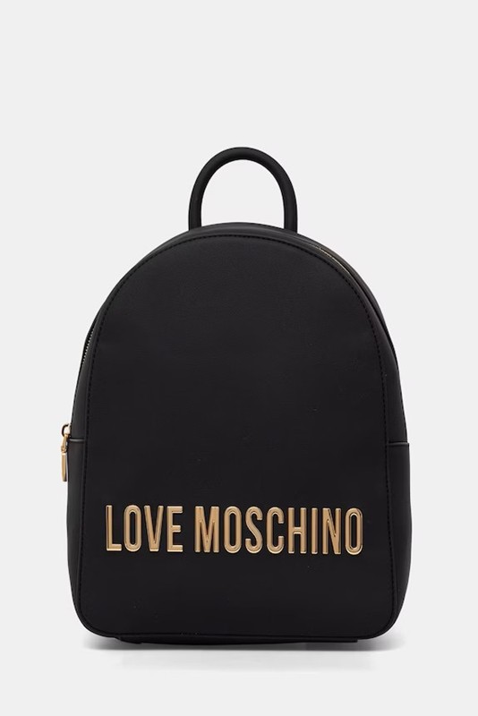 MOSCHINO - Zaino pu grs nero galv.oro