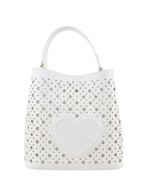 MOSCHINO - Borsa pu bianco