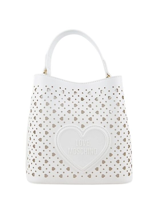 MOSCHINO - Borsa pu bianco