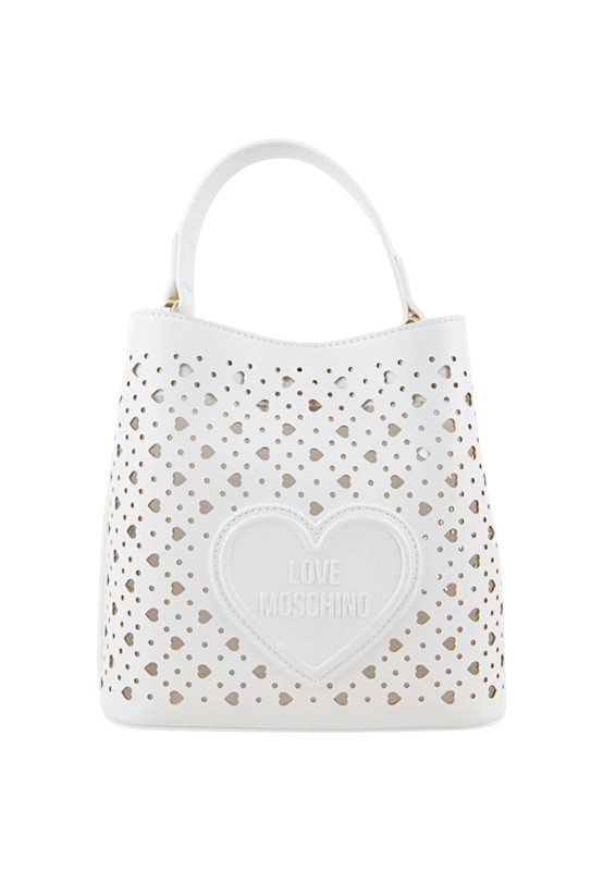 MOSCHINO - Borsa pu bianco