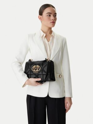 MOSCHINO - Borsa pu embossed nero