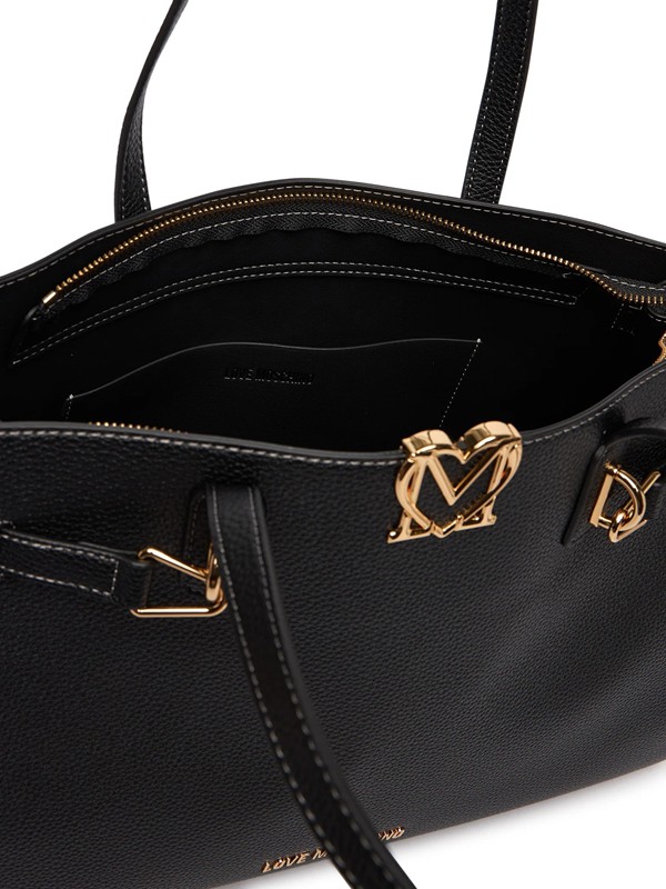 MOSCHINO - Borsa pu grs nero