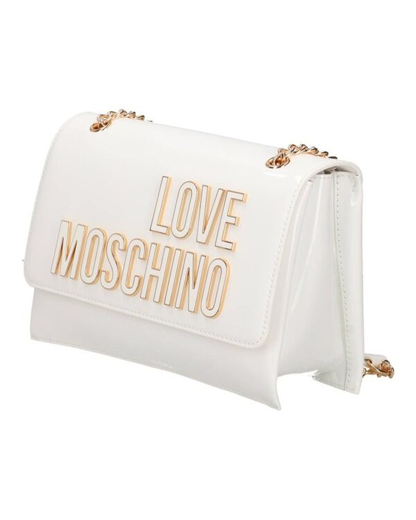MOSCHINO - Borsa pu bianco