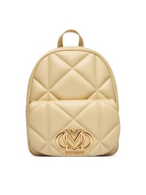 MOSCHINO - Zaino pu embossed burro