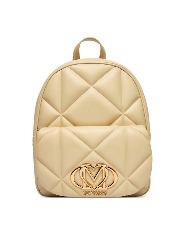 MOSCHINO - Zaino pu embossed burro