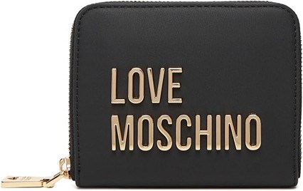 MOSCHINO - Portafoglio grs pu nero+galv.oro