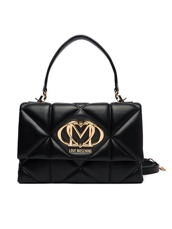 MOSCHINO - Borsa pu embossed nero
