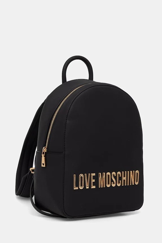 MOSCHINO - Zaino pu grs nero galv.oro