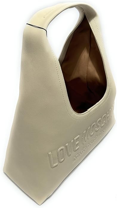 MOSCHINO - Borsa pu grs avorio