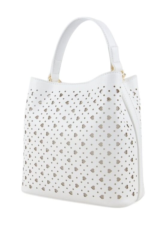 MOSCHINO - Borsa pu bianco