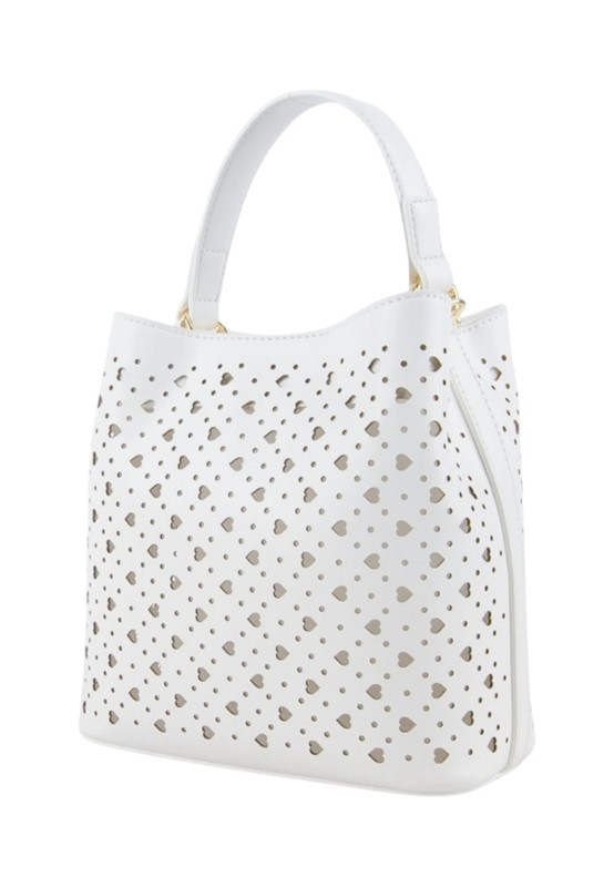 MOSCHINO - Borsa pu bianco