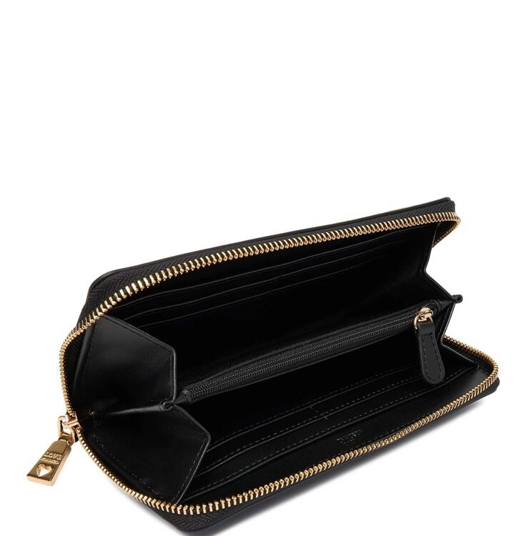 MOSCHINO - Portafoglio pu embossed nero