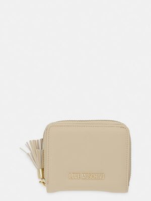 MOSCHINO - Portafoglio pu grs avorio