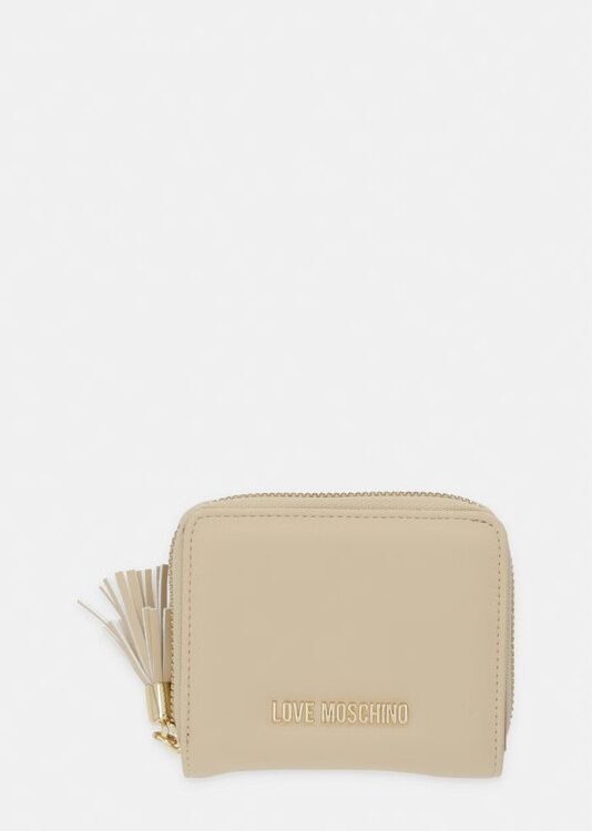MOSCHINO - Portafoglio pu grs avorio