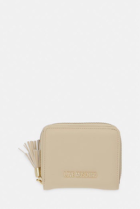 MOSCHINO - Portafoglio pu grs avorio