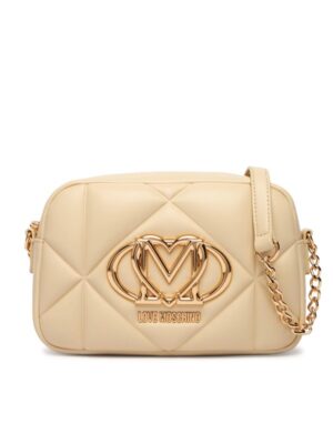 MOSCHINO - Borsa pu embossed burro
