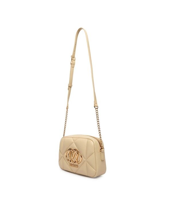 MOSCHINO - Borsa pu embossed burro