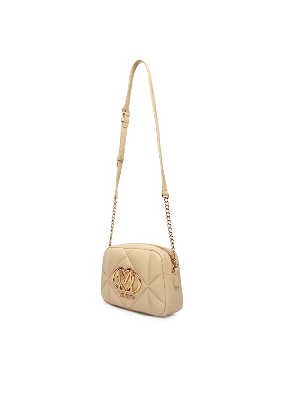 MOSCHINO - Borsa pu embossed burro