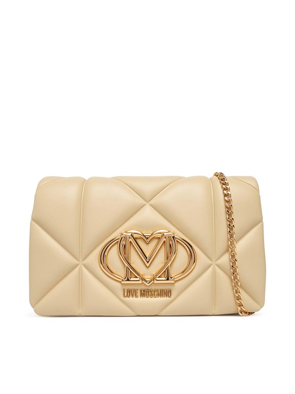 MOSCHINO - Borsa pu embossed burro