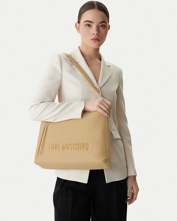 MOSCHINO - Borsa pu grs burro