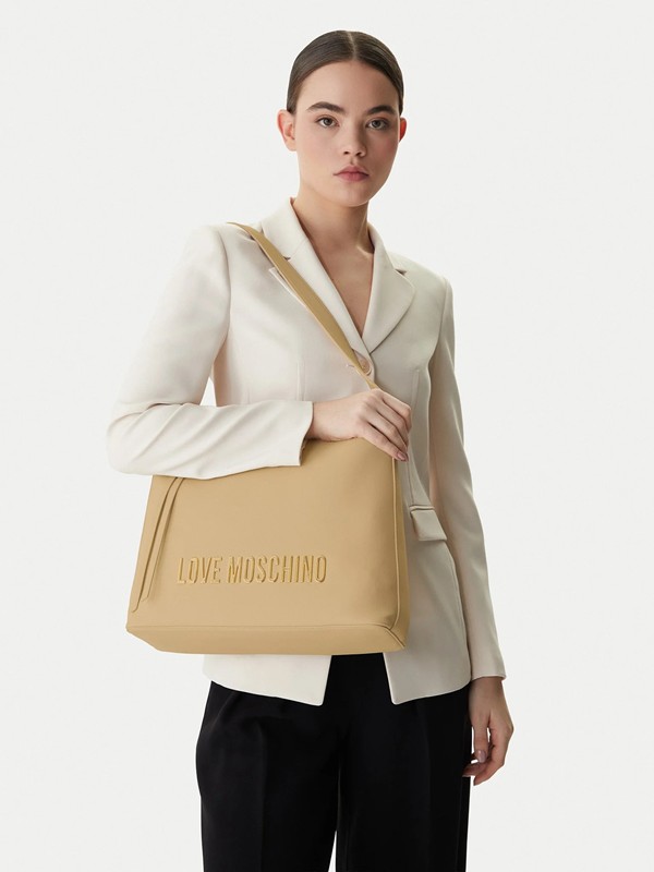 MOSCHINO - Borsa pu grs burro