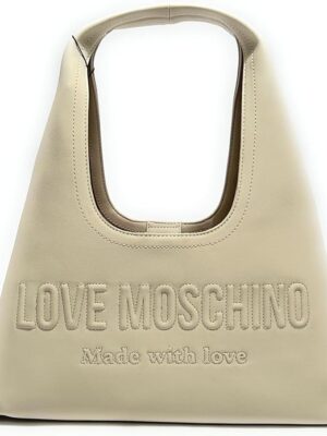 MOSCHINO - Borsa pu grs avorio