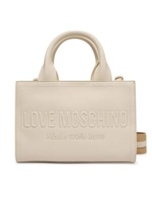 MOSCHINO - Borsa pu grs avorio