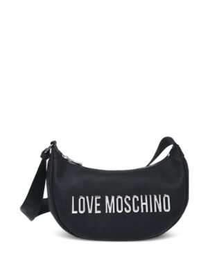 MOSCHINO - Borsa pu grs nero galv.nikel