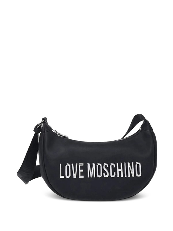 MOSCHINO - Borsa pu grs nero galv.nikel