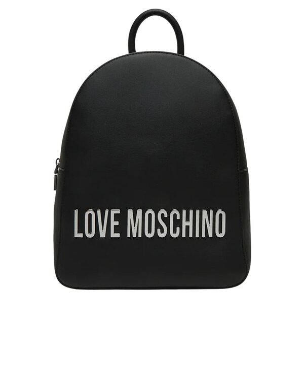 MOSCHINO - Zaino pu grs nero galv.nikel