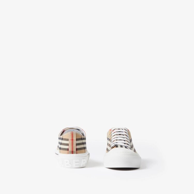 BURBERRY - Sneakers jack vintage check burberry in cotone organico
