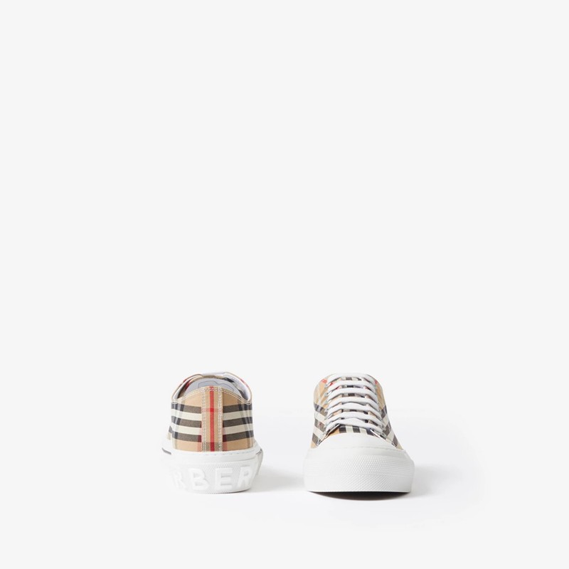 BURBERRY - Sneakers jack vintage check burberry in cotone organico