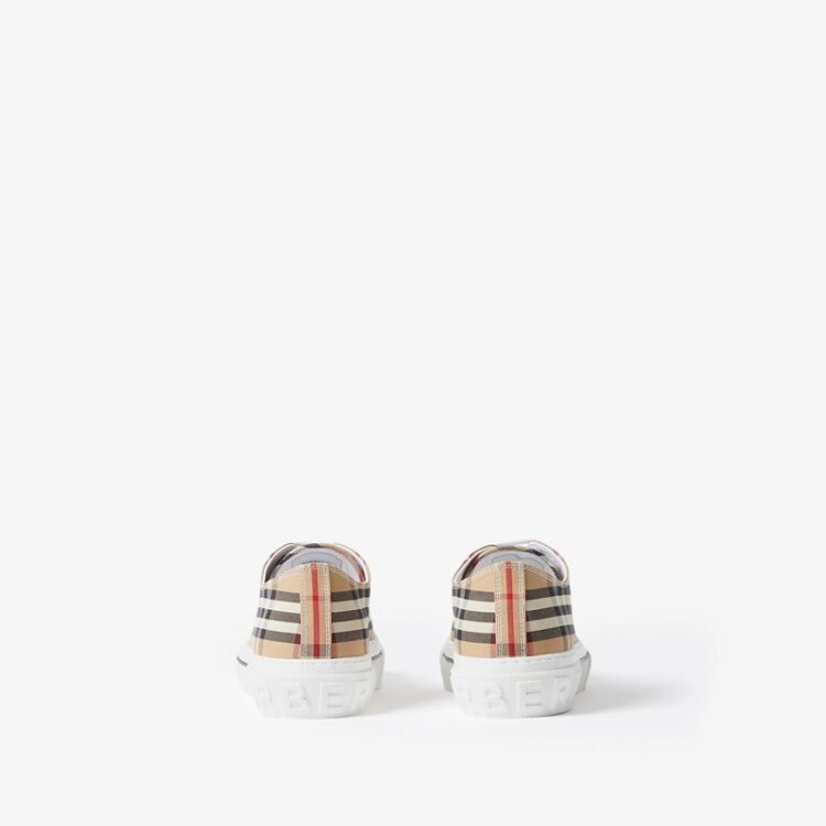BURBERRY - Sneakers jack vintage check burberry in cotone organico