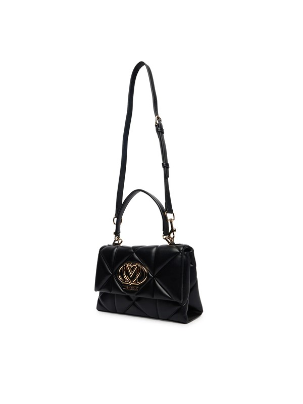 MOSCHINO - Borsa pu embossed nero